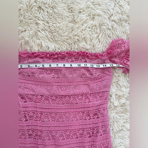 NWT likely Milaro midi Dress off shoulders bodycon lace in Pink Sugar size 2 - Picture 8 of 14